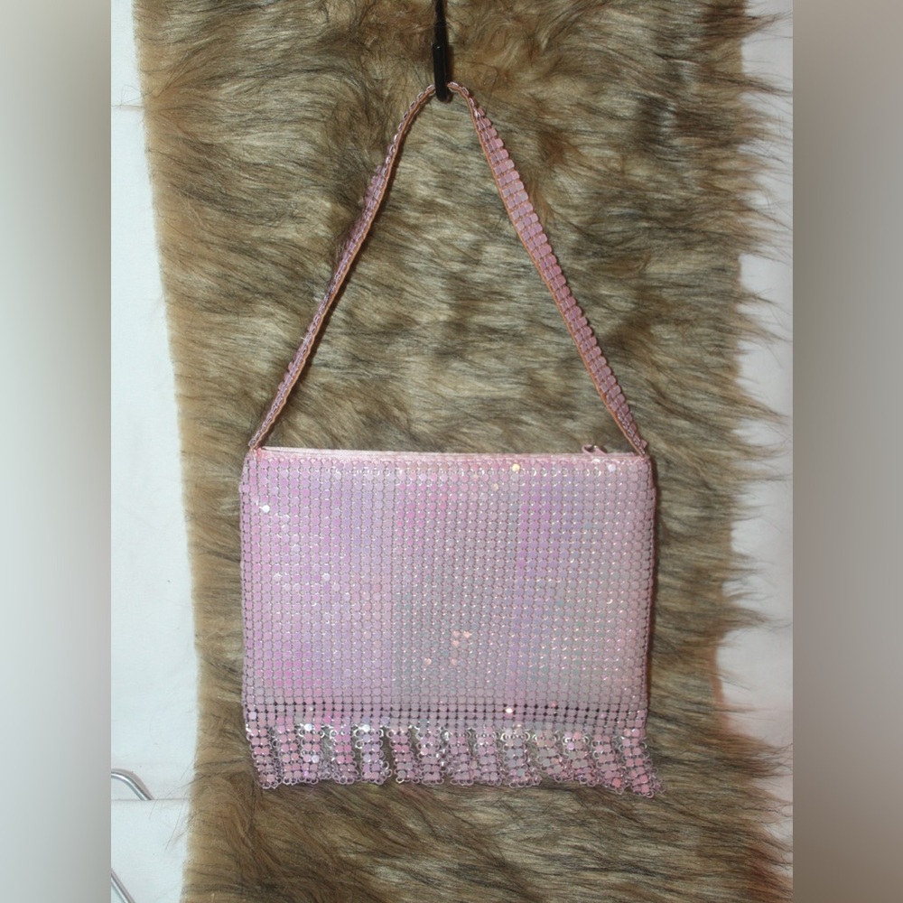 Y&S Handbags Pink Sparkly Shoulder Bag